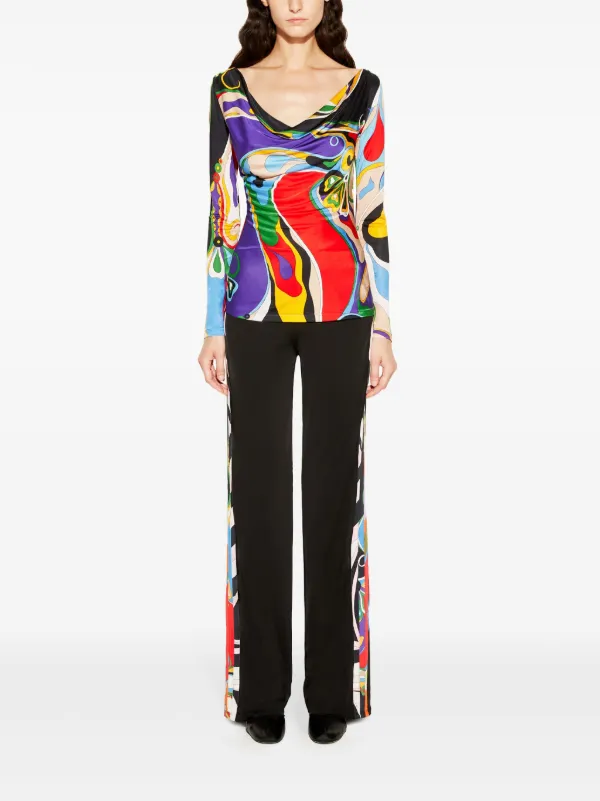 その他 pucci PUCCI アブストラクトパターン パンツ | ブラック | FARFETCH JP
