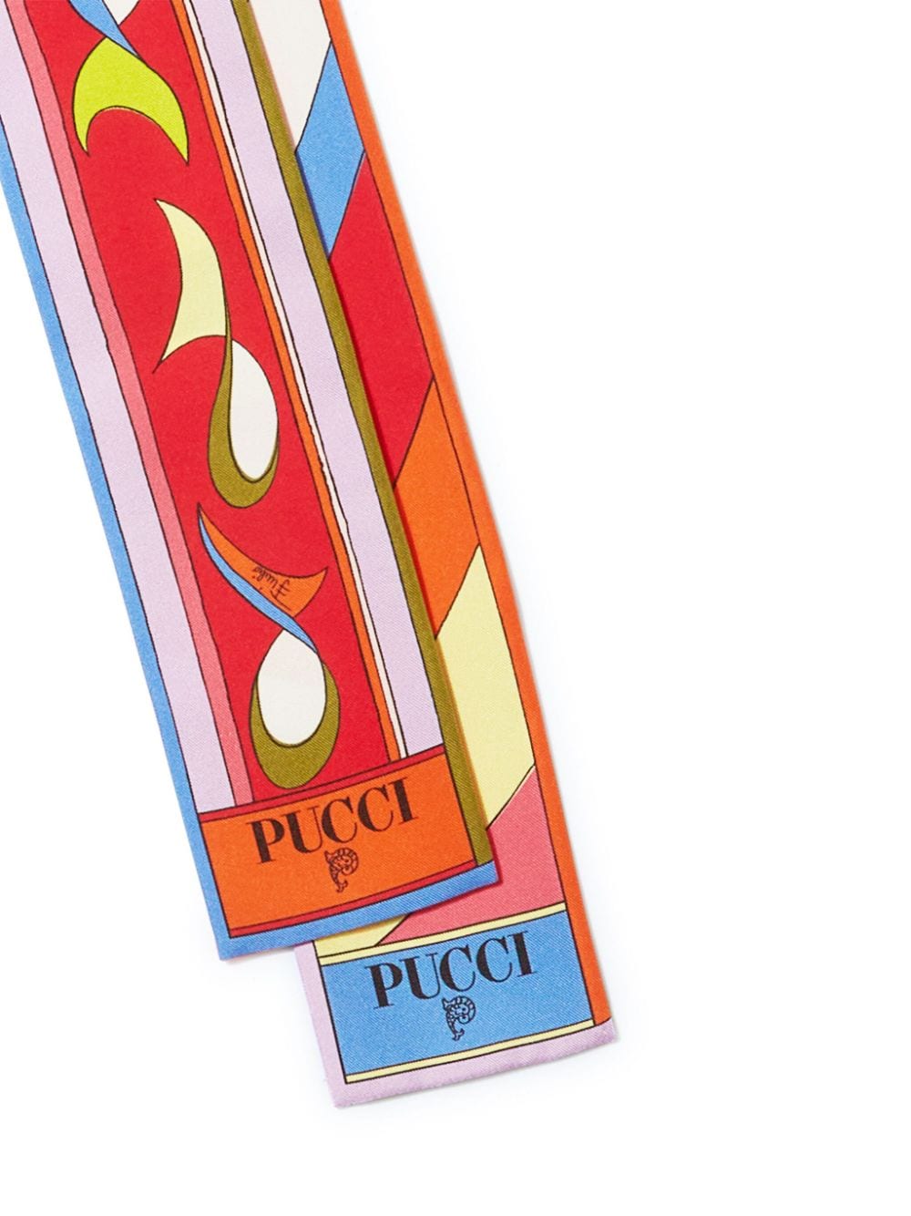 PUCCI Iride Pesci-print silk scarf - Oranje