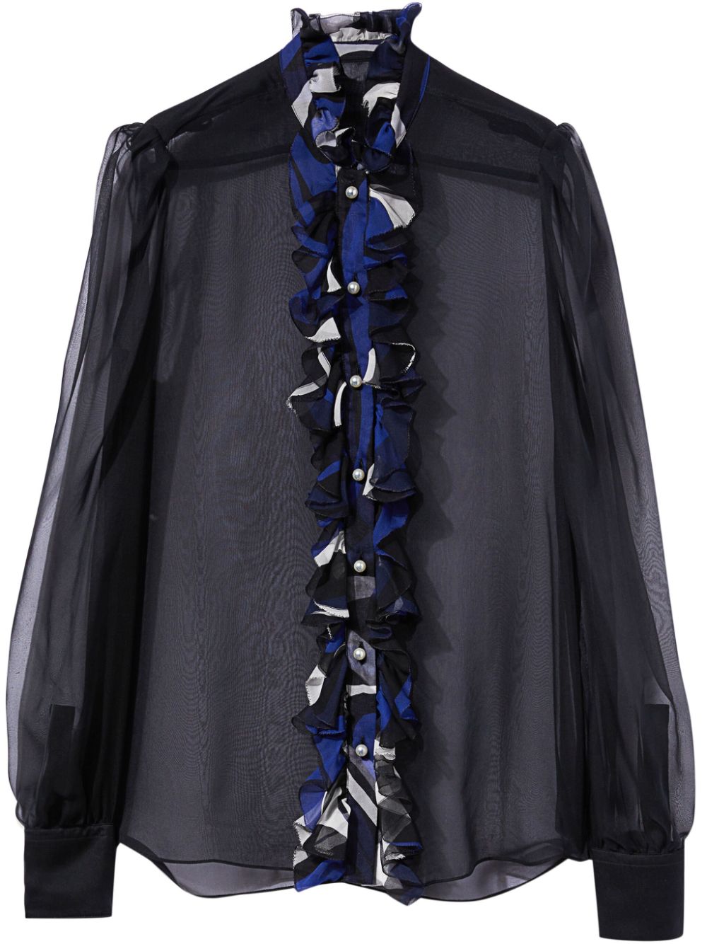 PUCCI ruffled silk shirt - Black