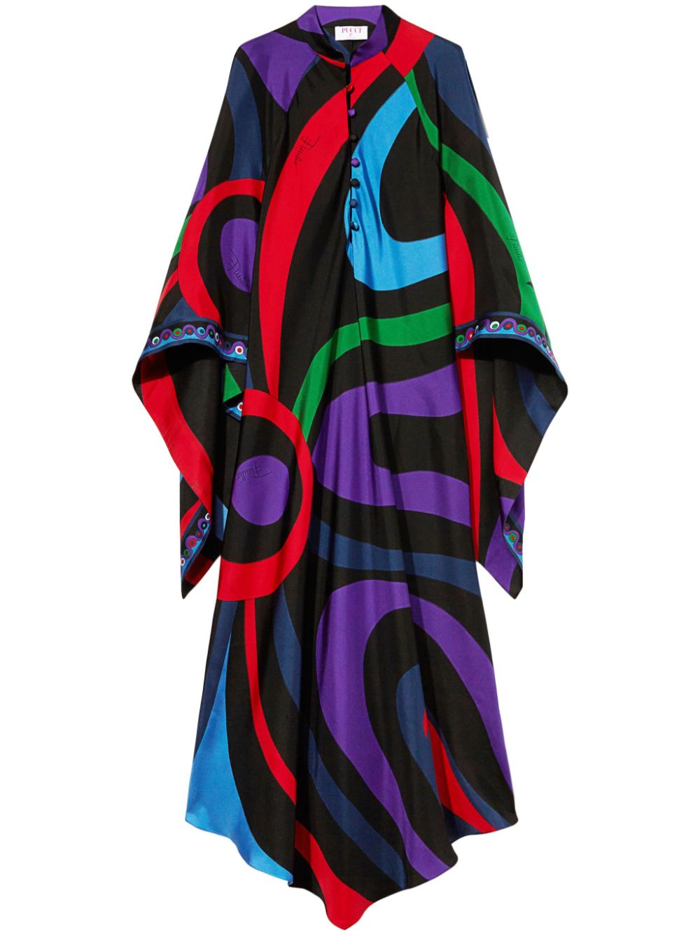 marmo-print kaftan