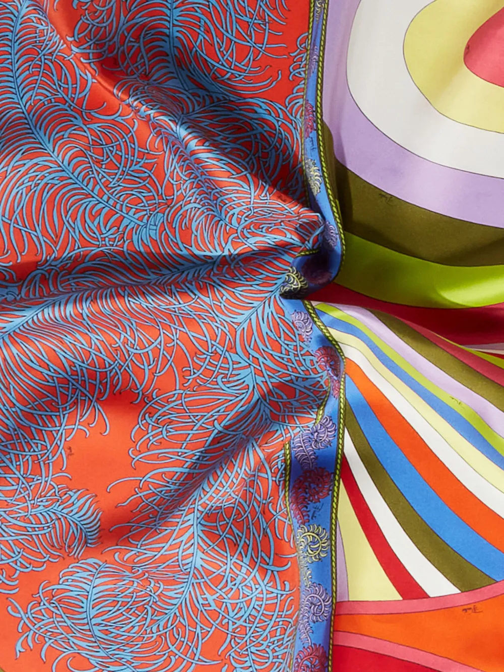 PUCCI Iride and Struzzo-print silk scarf - Rood