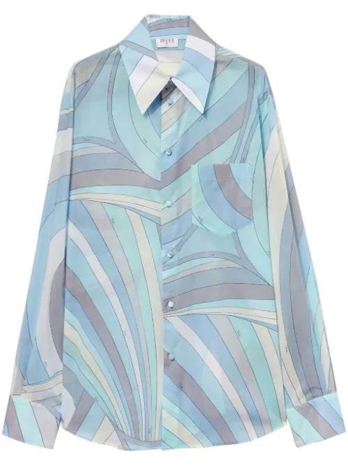 Chemise en coton à imprimé Iride - PUCCI - Modalova