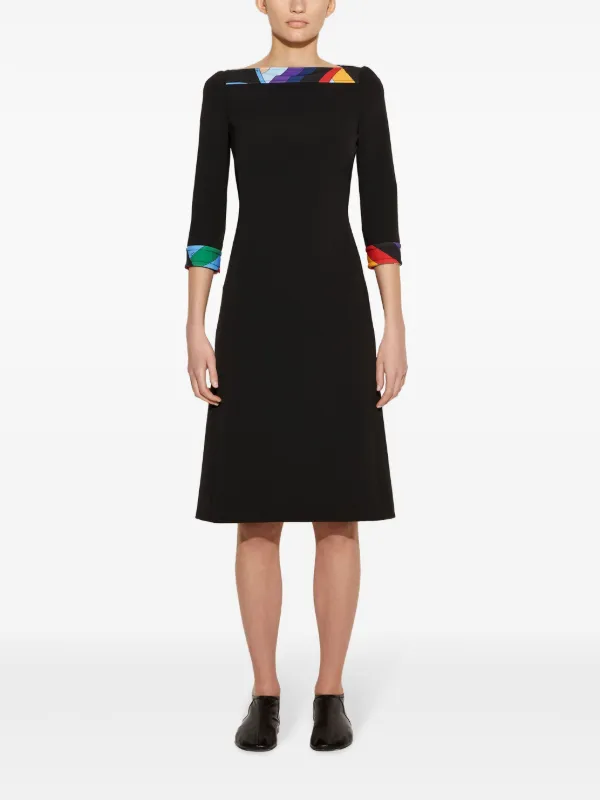 PUCCI プッチ ワンピース Cady midi dress 986979 PUCCI cady-texture Midi Dress | Black | FARFETCH GE