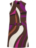 PUCCI Marmo-print mini dress - Brown