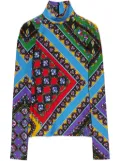 PUCCI Festa-print top - Blue