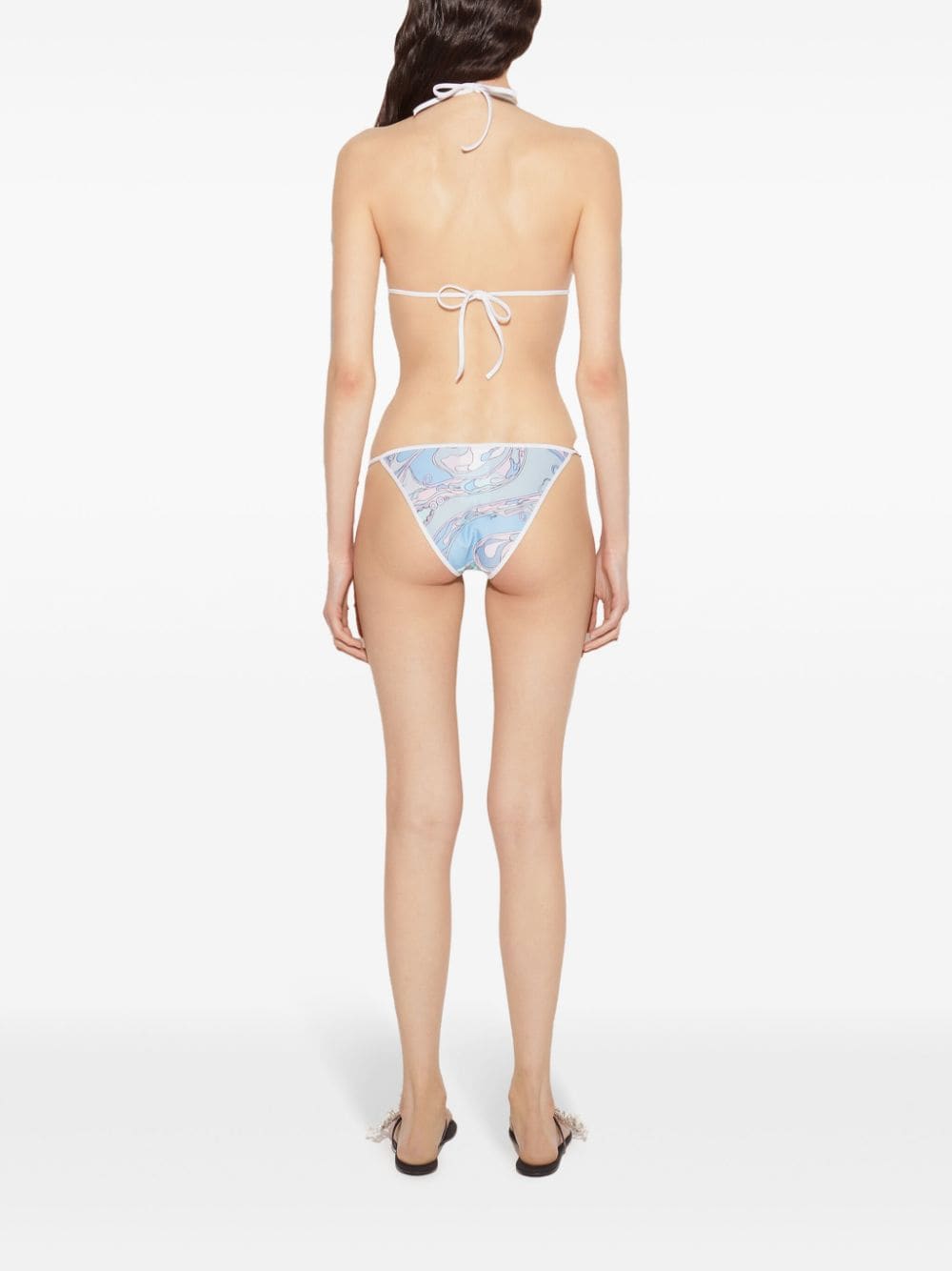 Shop Pucci Orchidee Bikini Bottoms In White