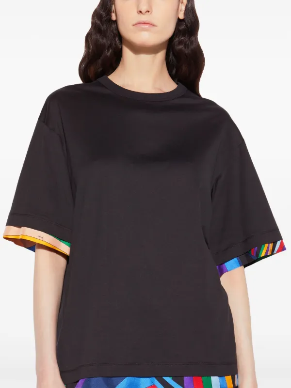 Tシャツ・カットソー Pucci Abstract Print Cotton T-Shirt PUCCI abstract-print Trim T-shirt | Black | FARFETCH OM