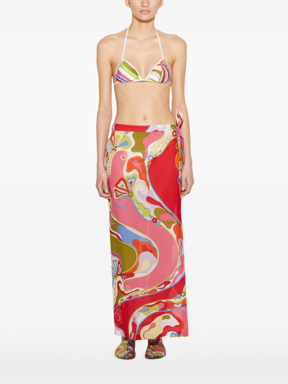 PUCCI Wikkelrok met orchidee-print - Roze