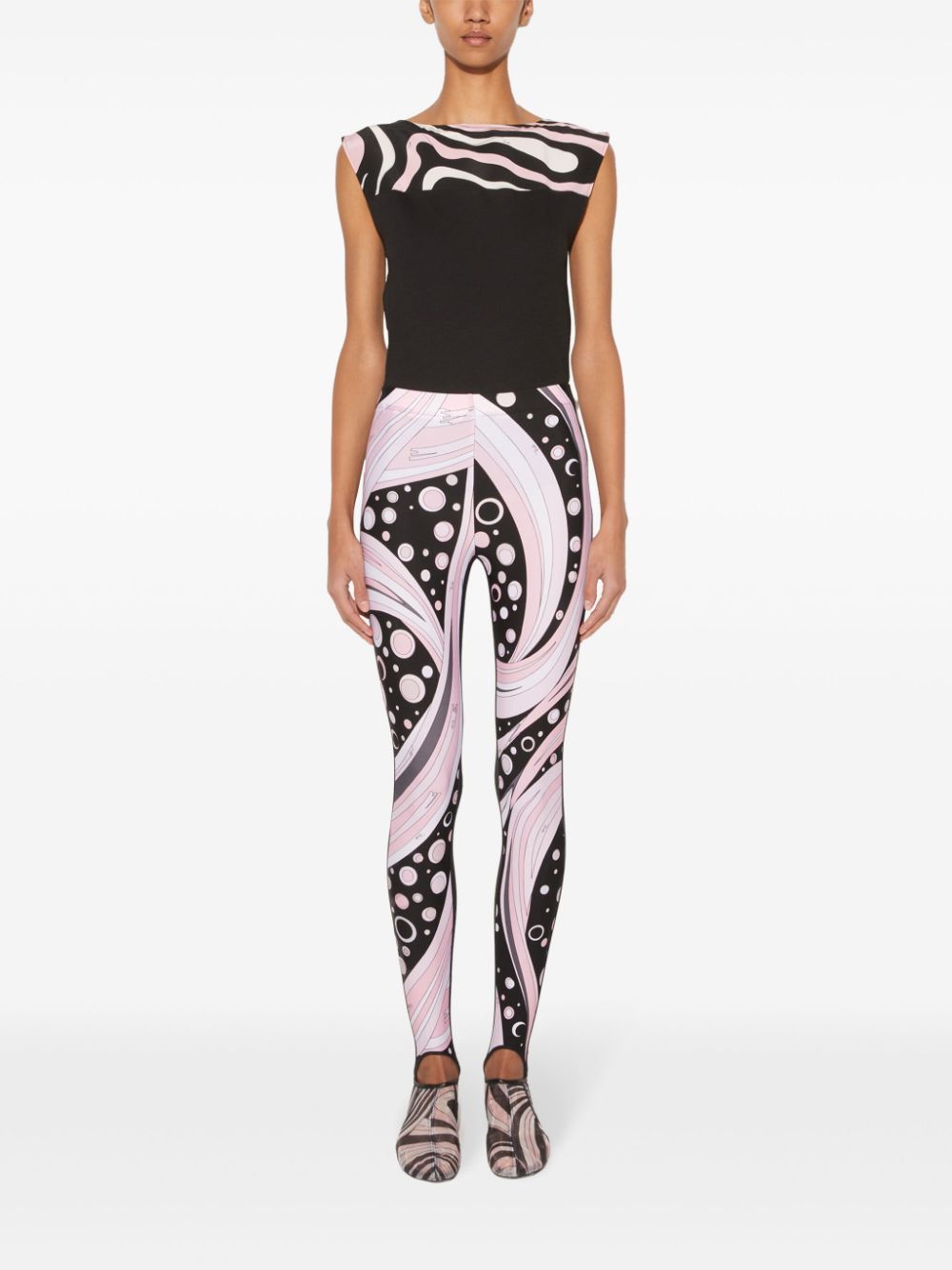 PUCCI Fontane-print performance leggings - Roze