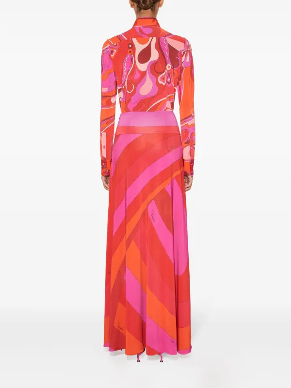 送料込/関税込■PUCCI■Iride マキシスカート PUCCI Iride トリム マキシスカート | ブラック | FARFETCH JP