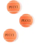 PUCCI Iride-print padel ball set (set of three) - Orange