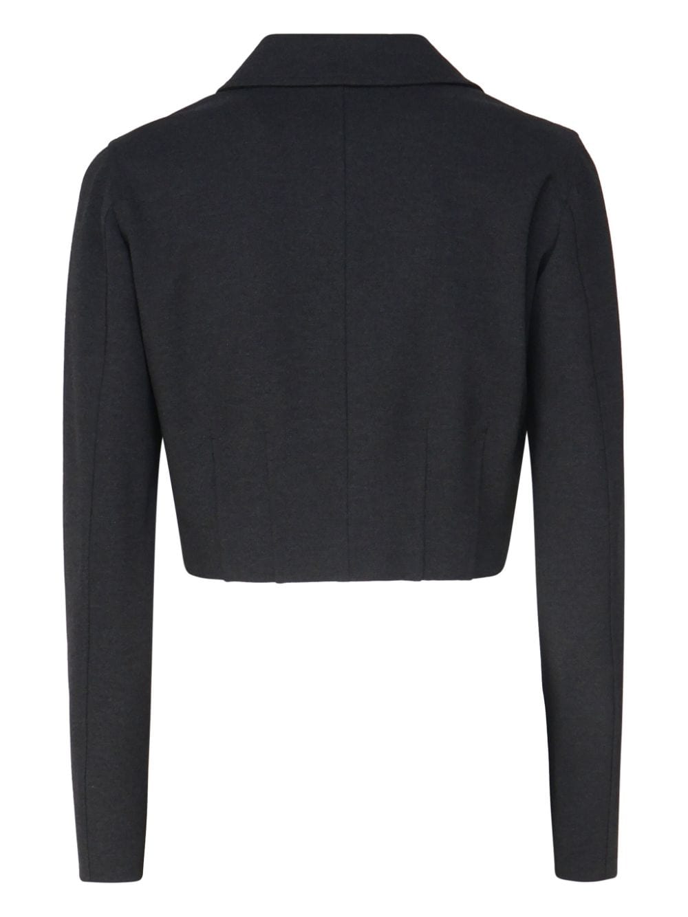 Shop Pinko Single-breasted Cropped Jacket In Black