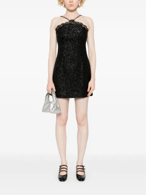 Self-Portrait halterneck mini dress AW24019SAB - 1