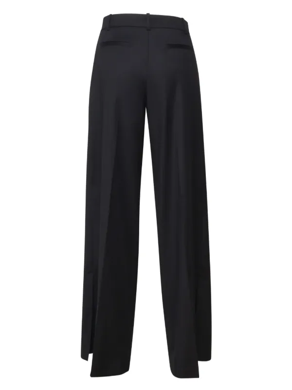 PINKO wide-leg Flannel Trousers | Black | FARFETCH HK