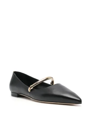 MANOLO BLAHNIK VERALLI ナッパ レザー バレリーナ フラット VERALLI | Red Nappa Leather Ballerina Flats | Manolo Blahnik