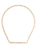 Marie Lichtenberg 18KT yellow gold Candy Cane Pendant on Rosa Classic Chain 37cm necklace