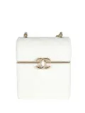CHANEL Pre-Owned 2022 mini diamond-quilted box clutch bag - White