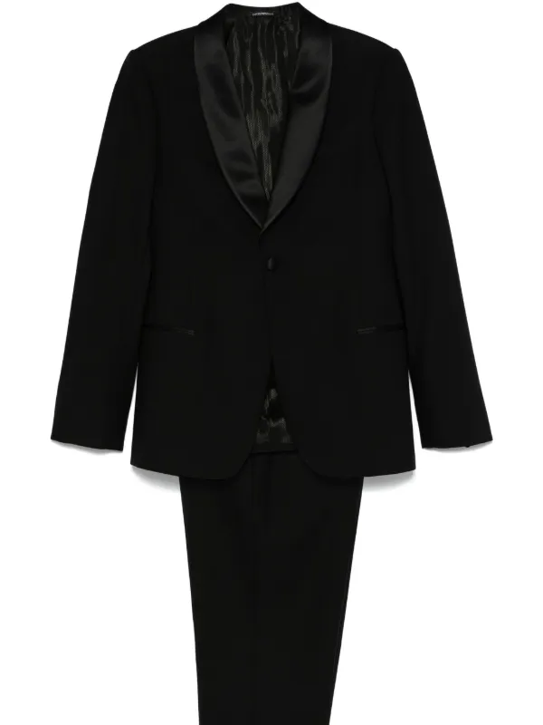old EMPORIO ARMANI ノーカラージャケット シングル 総裏 厚手 old EMPORIO ARMANI ノーカラージャケット シングル 総裏 厚手