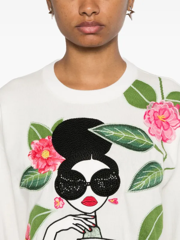 Alice Olivia Gleeson Sweater White FARFETCH IE