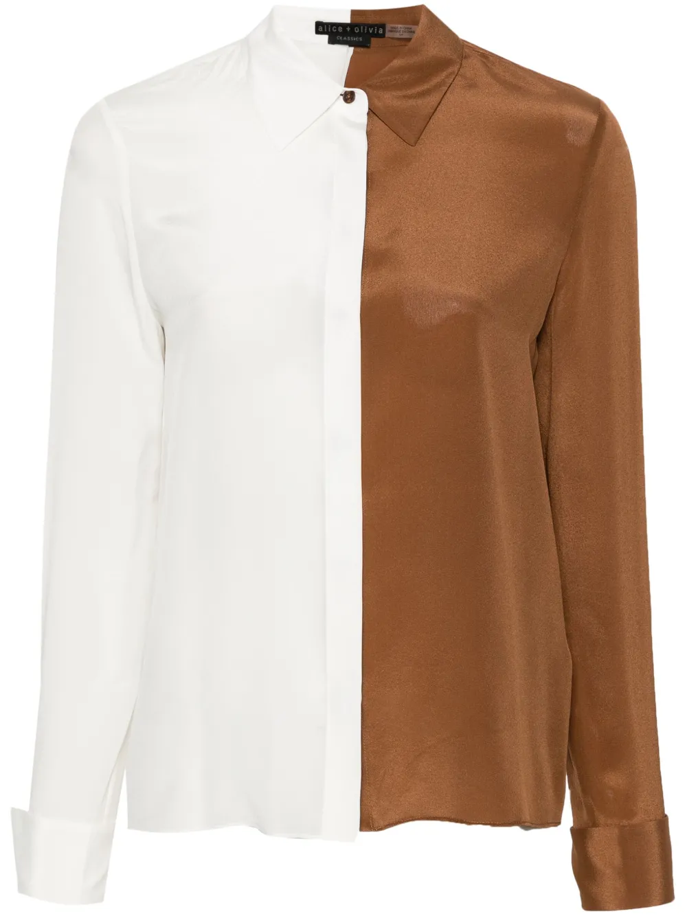 Alice + olivia Blouse met colourblocking Wit