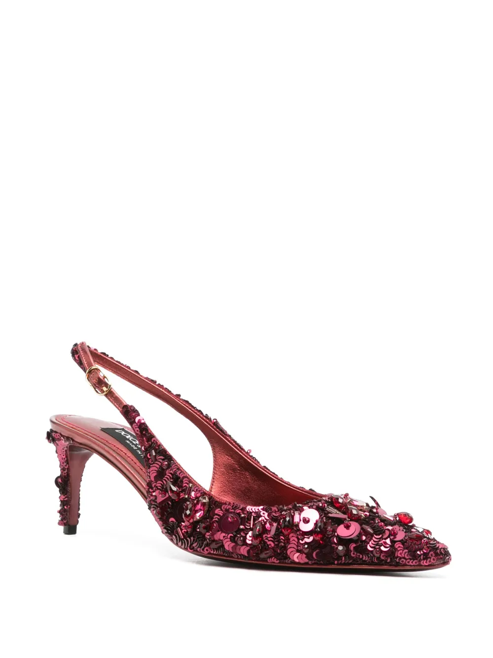 Dolce & Gabbana 75 mm pumps met pailletten - Rood