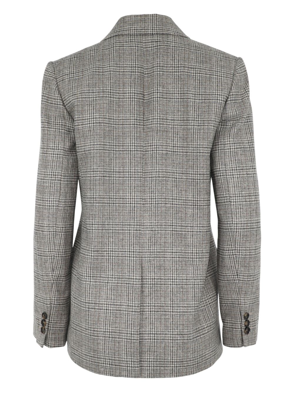 Shop Vince Plaid Check-pattern Blazer In Grey