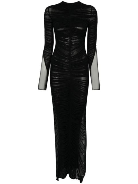 Mugler ruched maxi dress