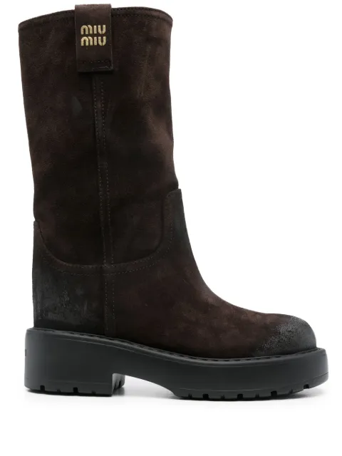 Miu Miu suede boots
