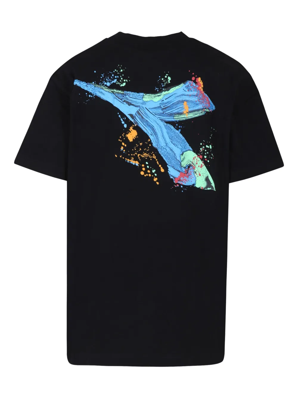 Diadora Junior T-shirt met tekst Zwart