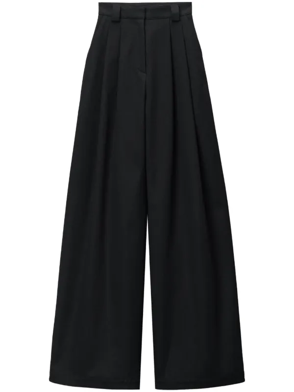 Alexander Wang ハイウエスト ワイドパンツ | ブラック | FARFETCH JP