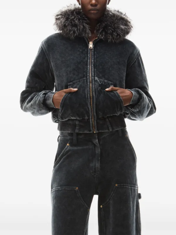 Alexanderwang BALENCIAGA フーデッド ベロアジャケット