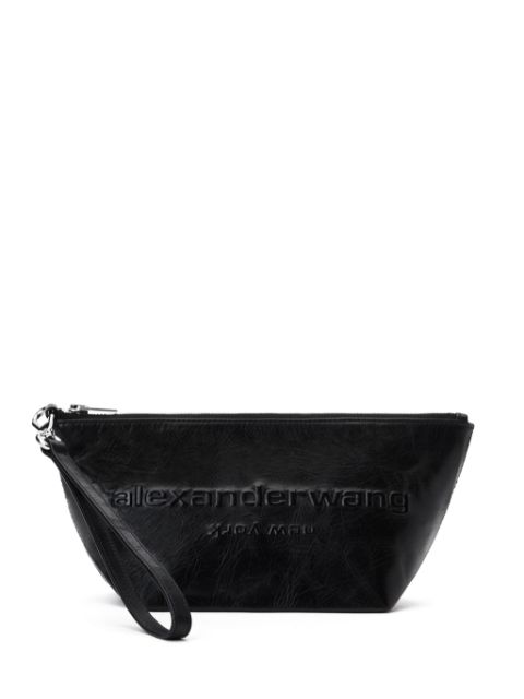 Alexander Wang logo-embossed leather pouch Women