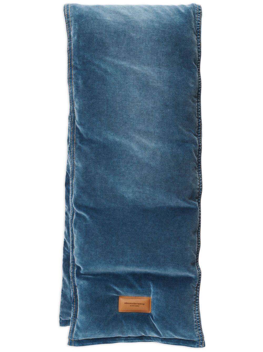 Alexander Wang velvet puffed scarf - Blue