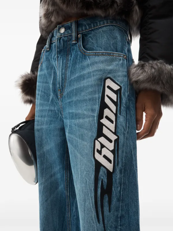 ALEXANDER WANG♡ ロゴパッチ付きジーンズ Alexander Wang ロゴパッチ ジーンズ | ブルー | FARFETCH JP