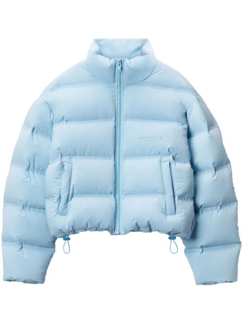 Doudoune crop à logo en jacquard - Alexander Wang - Modalova