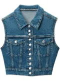 Alexander Wang trucker vest denim jacket - Blue