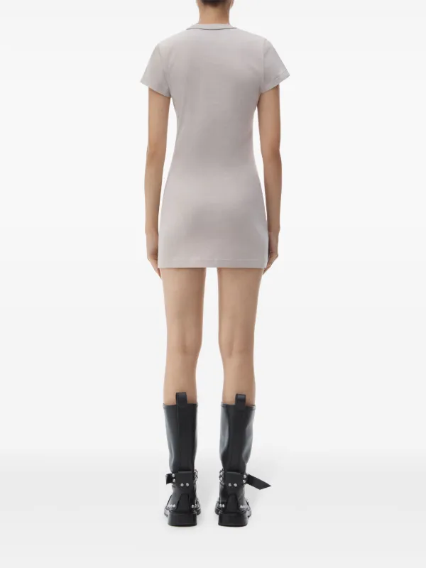 【関税&送料込】Alexanderwang.T Short Dress Alexander Wang Shrunken Mini T-shirt Dress | Neutrals | FARFETCH