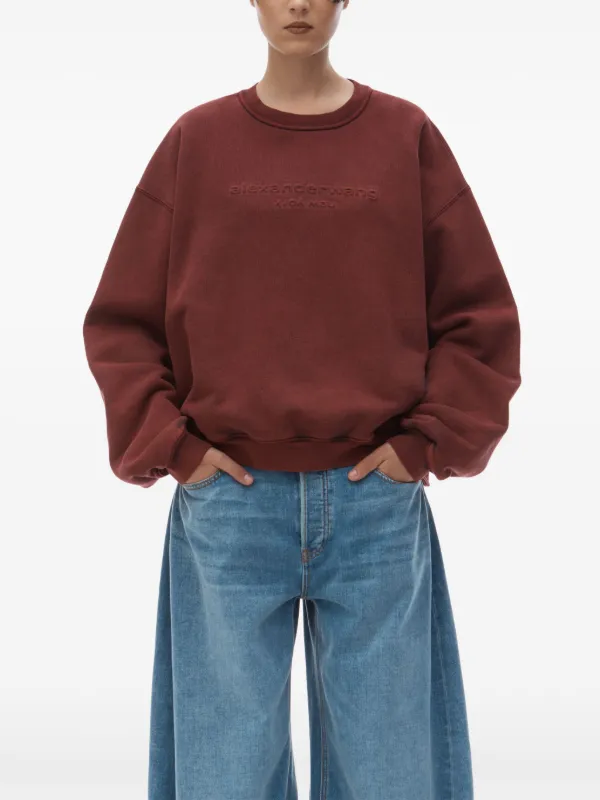 Alexander Wang ロゴ スウェットシャツ | レッド | FARFETCH JP