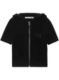 Alexander Wang logo-embossed hoodie - Black