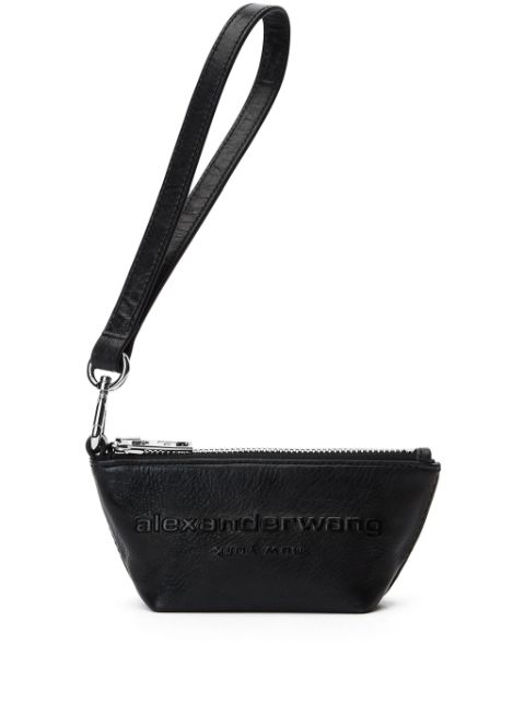 Alexander Wang logo-embossed leather purse Women