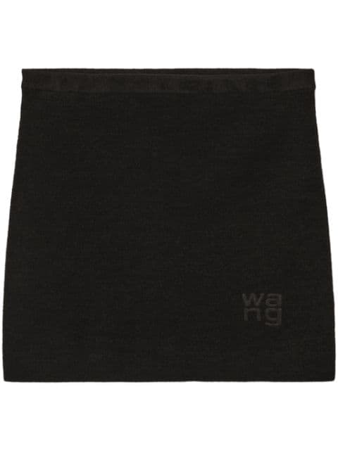 Alexander Wang logo-embossed mini skirt