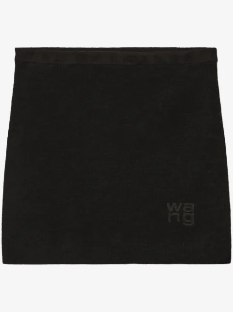 Alexander Wang falda corta con logo en relieve
