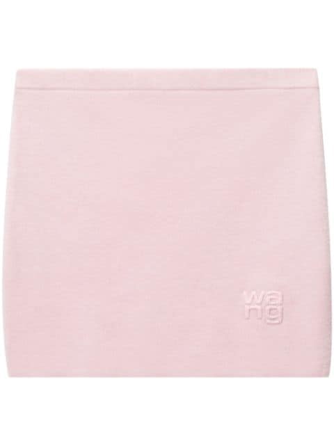 Alexander Wang logo-embossed mini skirt