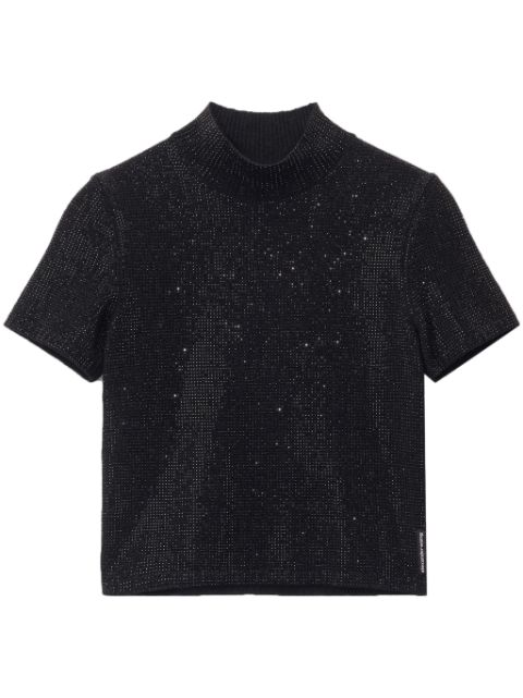 Alexander Wang crystal-embellished hotfix top Women