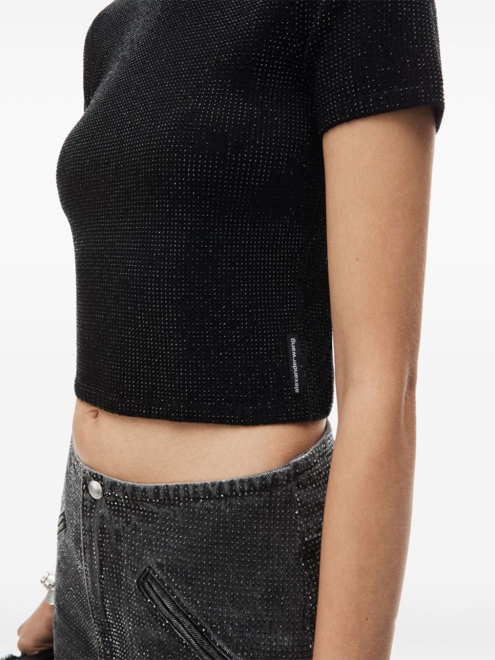 Alexander Wang crystal-embellished hotfix top Women