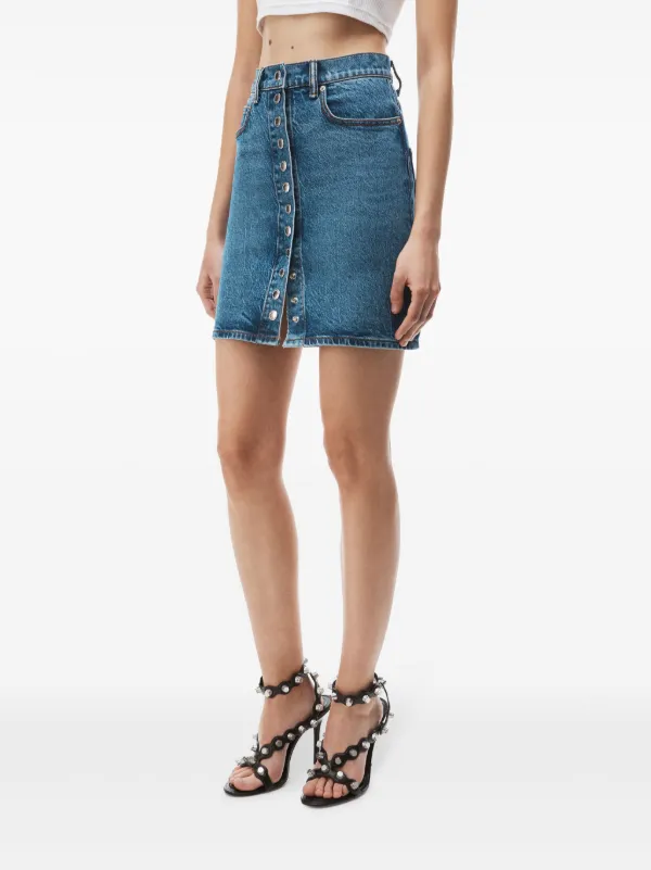ミニスカート ALEXANDER WANG Women Skirts 4DC2255721 401 BLUE Alexander Wang Denim Mini Skirt | Blue | FARFETCH JO