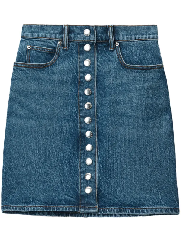 ミニスカート Alexander Wang Denim Pant-Skirt 4DC1255686494E.jpg