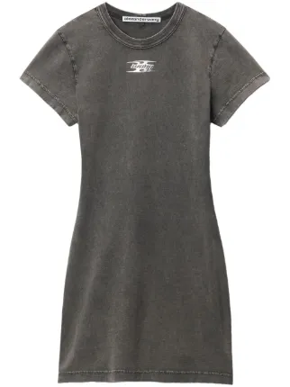 Alexander Wang Shrunken Mini T-shirt Dress | Grey | FARFETCH Alexander Wang Shrunken Mini T-shirt Dress | Grey | FARFETCH