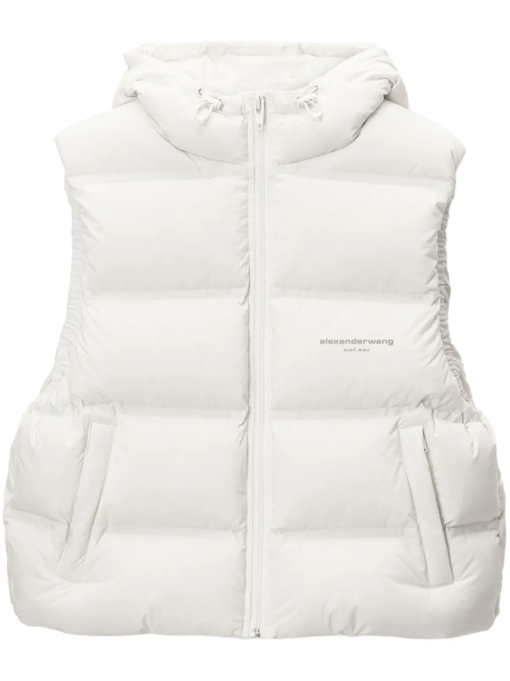 Alexander Wang cropped puffer vest | White | Image 1