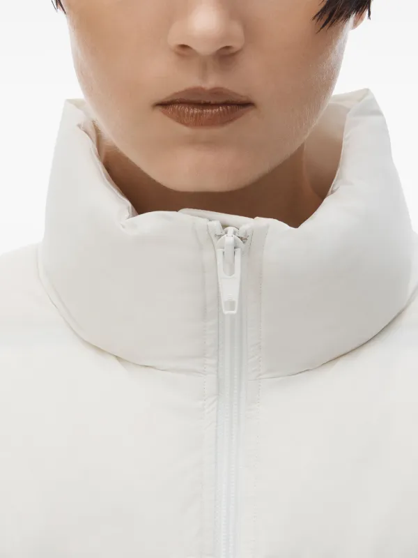 Alexander Wang Cropped Puffer Jacket White FARFETCH